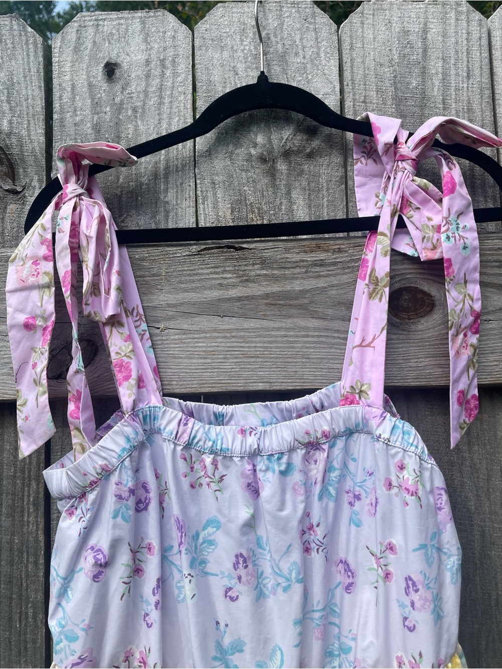 LoveShackFancy Target Pastel Tiered Floral Dress with Tie Straps Sz M - Picture 2 of 12